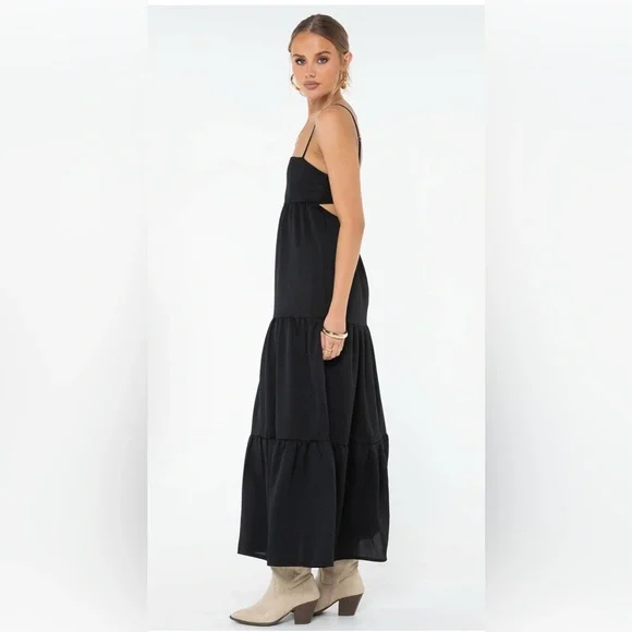 Princess Polly Black Spaghetti Strap Maxi Dress - Picture 3 of 6